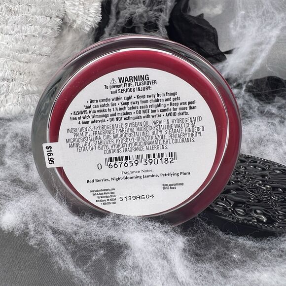 Halloween 2025 Bath & Body Works Vampire Blood Single Wick Candle Embossed Lid - Picture 8 of 9